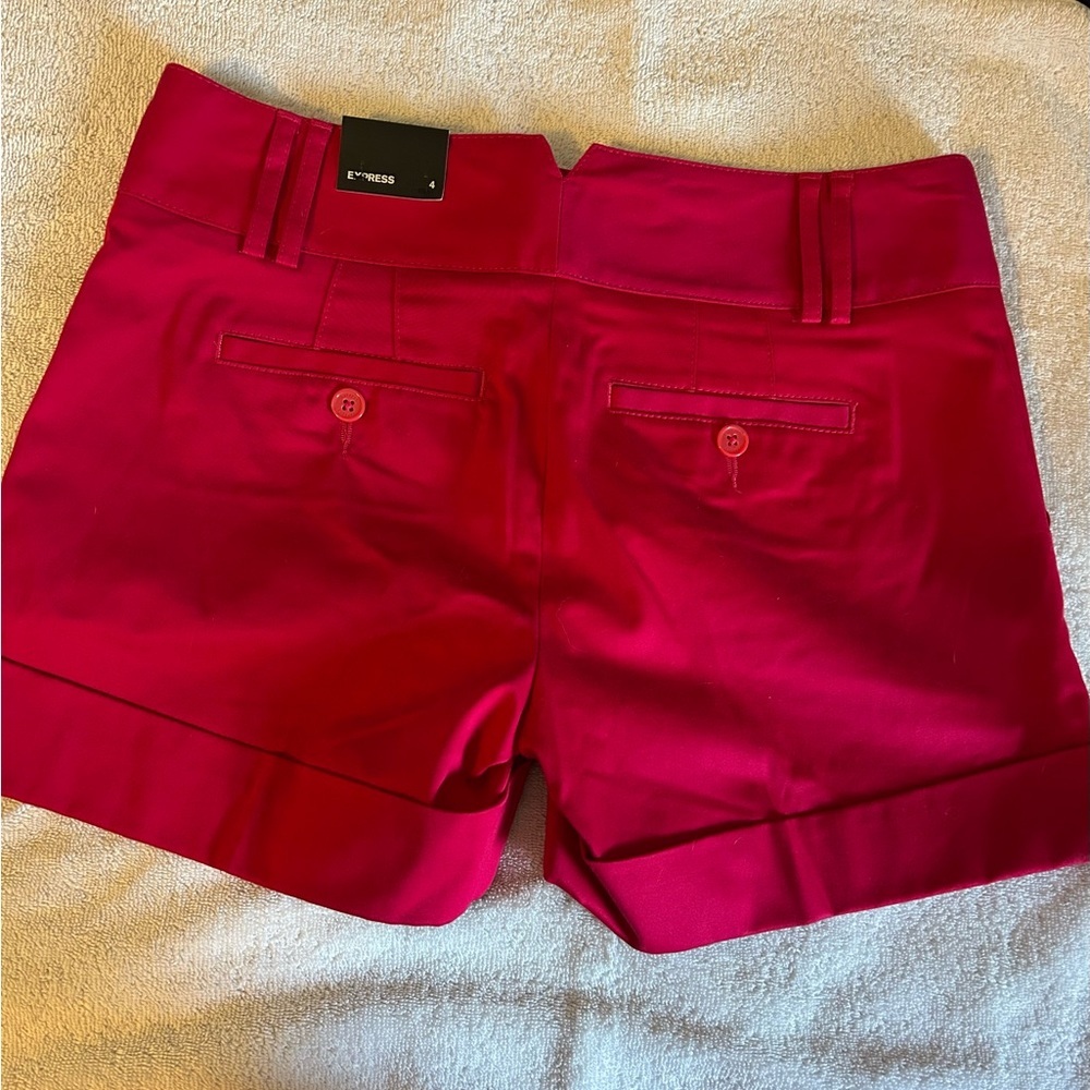 NWT Express vibrant hot pink cotton blend Shorts - Picture 5 of 9